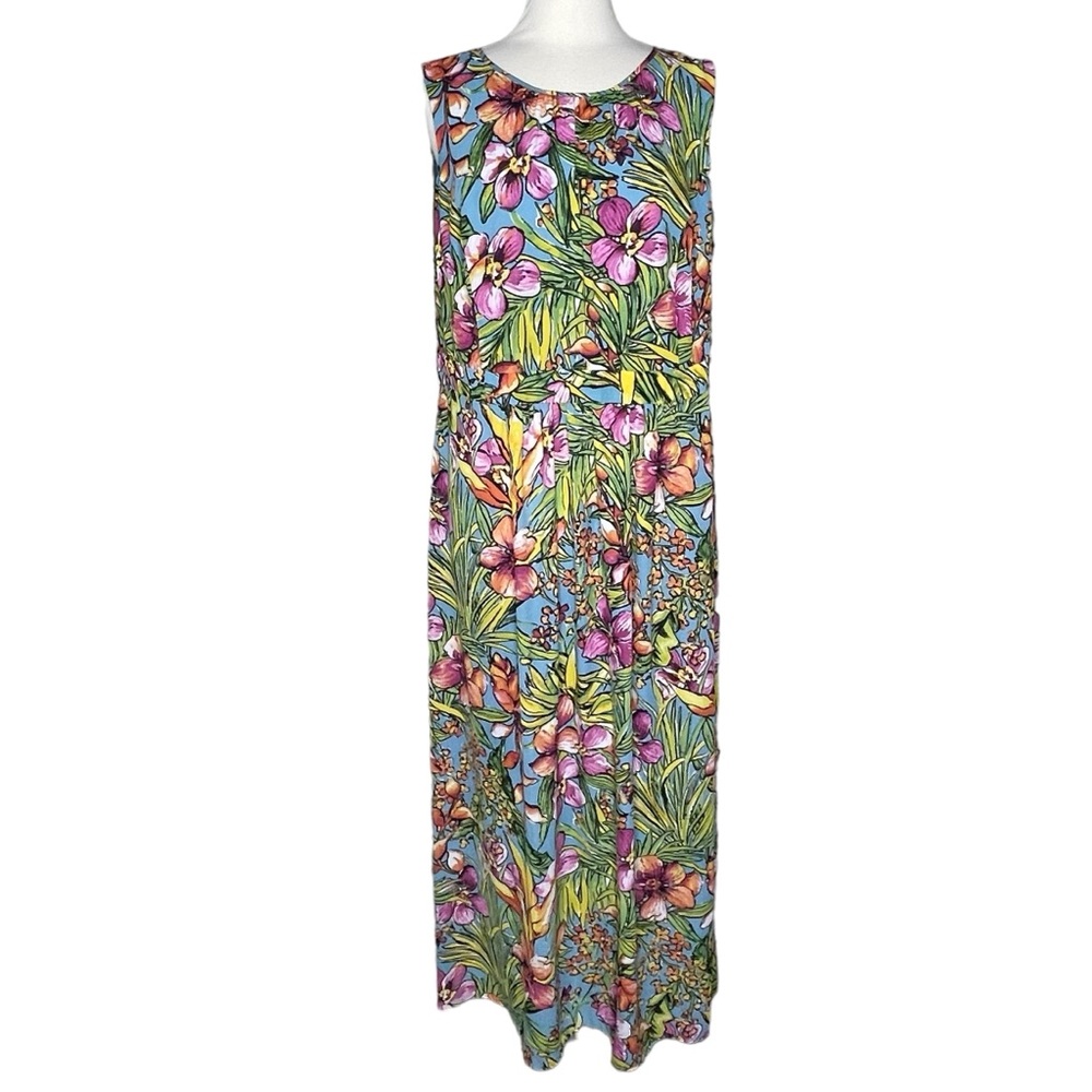 Talbot’s 16W tropical floral print maxi dress